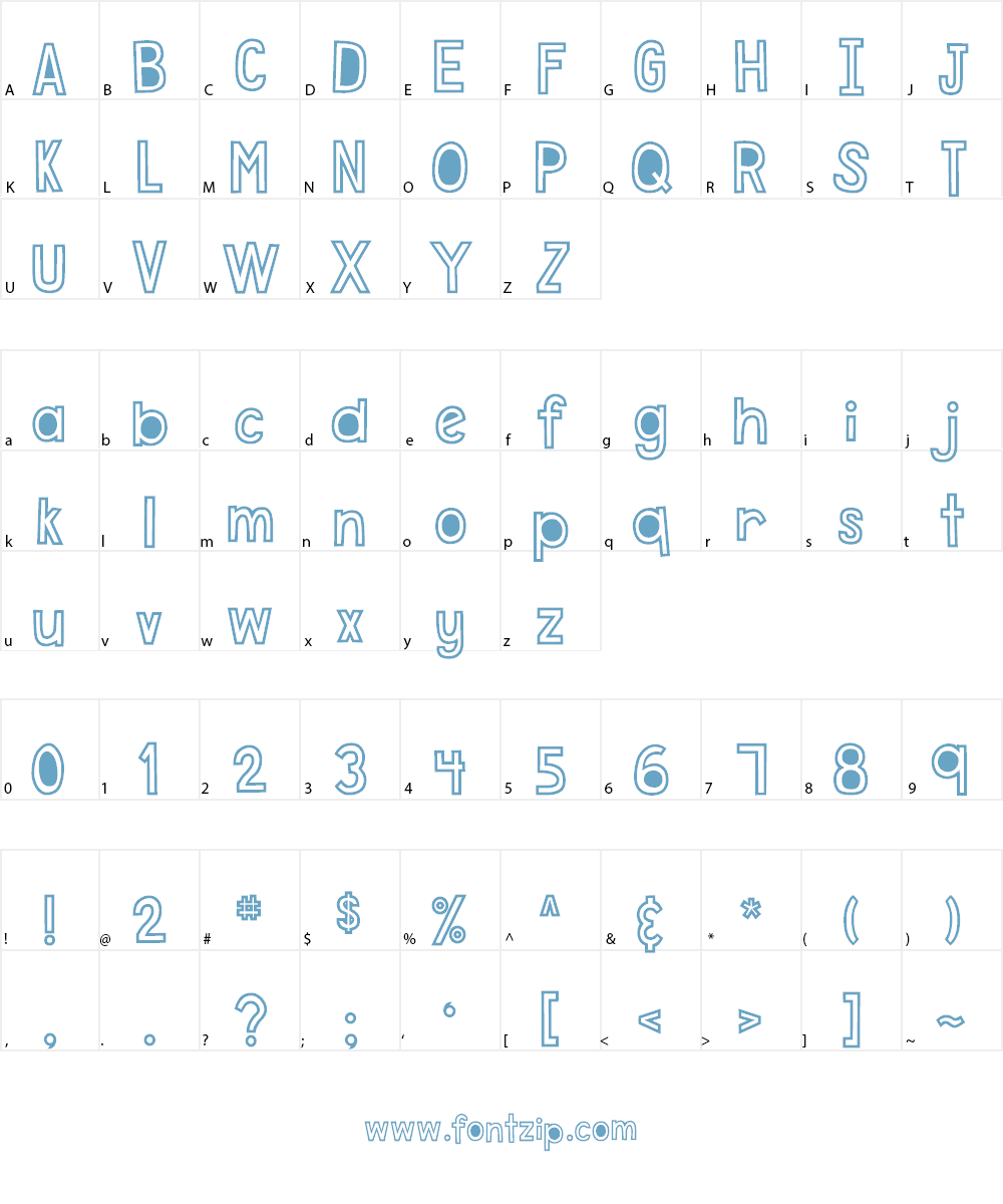 DJB Just Don't Call Me Crazy Font Character